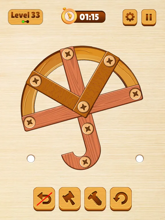 ภาพหน้าจอของ Wood Nuts & Bolt: Screw Puzzle iPad 