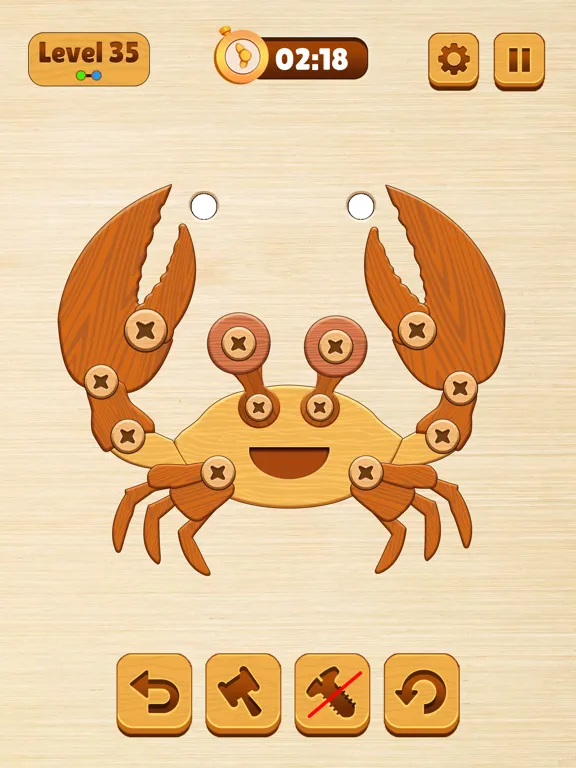 ภาพหน้าจอของ Wood Nuts & Bolt: Screw Puzzle iPad 