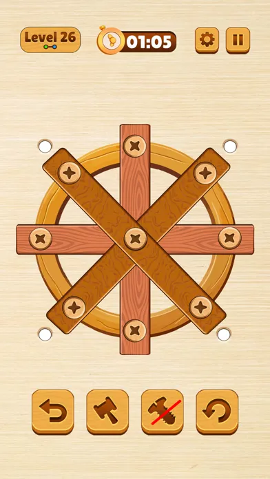 ภาพหน้าจอของ Wood Nuts & Bolt: Screw Puzzle