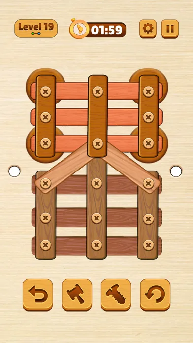 ภาพหน้าจอของ Wood Nuts & Bolt: Screw Puzzle