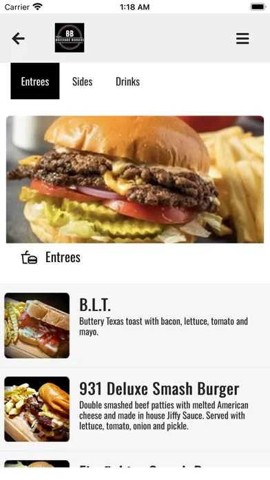 Tangkapan layar Bouchard Burgers