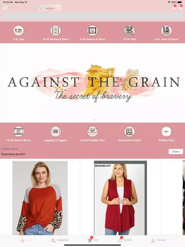 Zrzuty ekranu Against The Grain Boutique iPad 