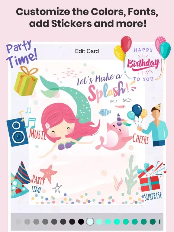 Birthday Invitations Creator iPad  スクリーンショット