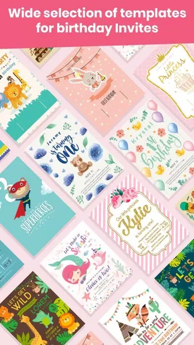 Birthday Invitations Creator スクリーンショット