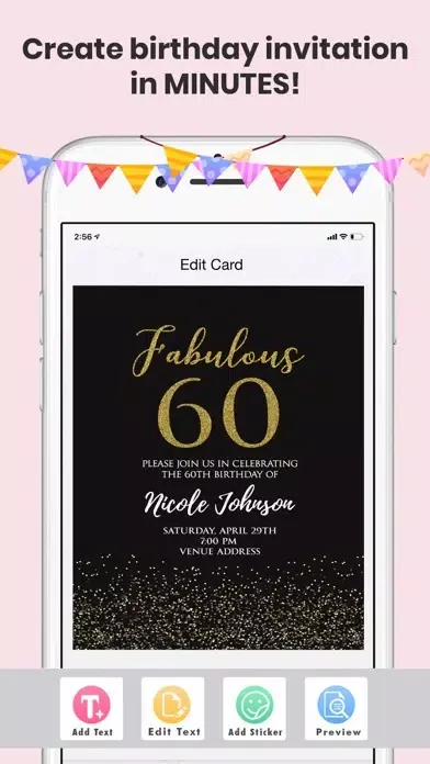 Birthday Invitations Creator スクリーンショット