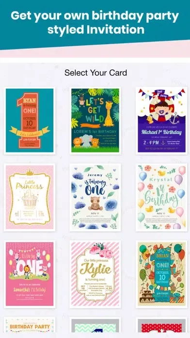Birthday Invitations Creator スクリーンショット