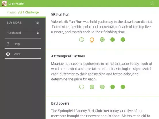 Capturas de pantalla de Logic Grid Puzzles: No Ads iPad 