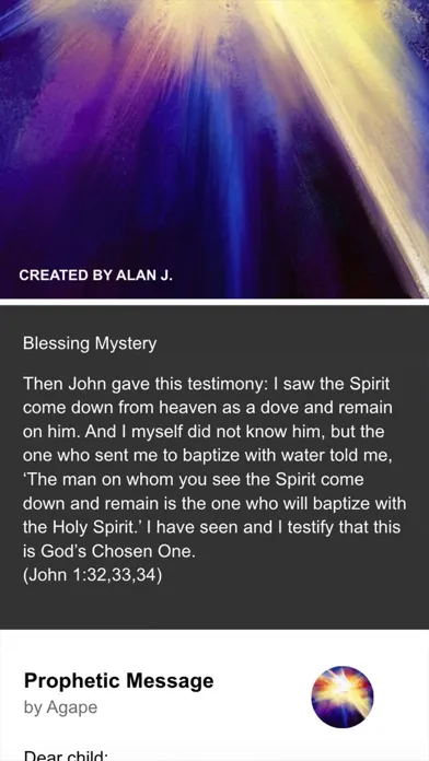 Screenshot di Agape App
