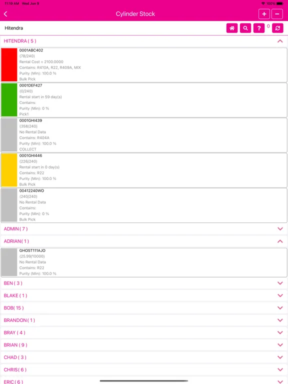 Gas-Trak Online (GTO) iPad  Screenshots