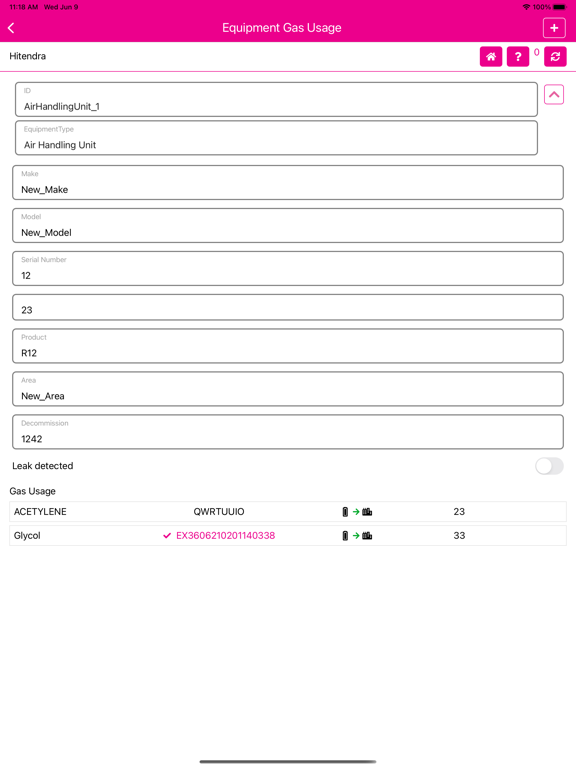 Gas-Trak Online (GTO) iPad  Ekran Görüntüleri
