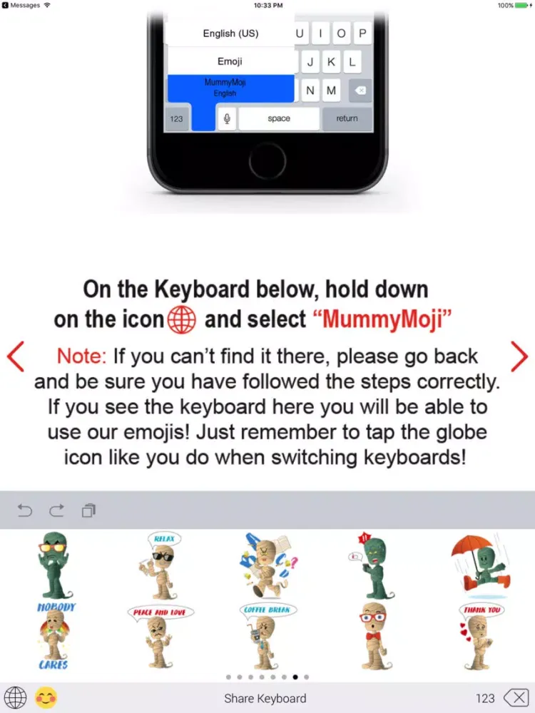 MummyMoji – Best Mummy Emoji Keyboard and Sticker iPad  Screenshots