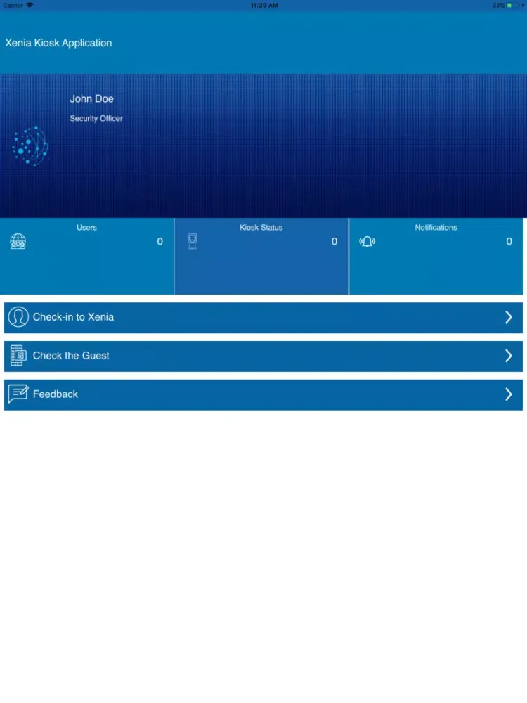 Xenia Kiosk App iPad  Screenshots