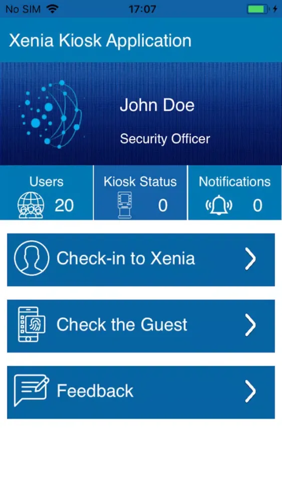 Xenia Kiosk App Screenshots