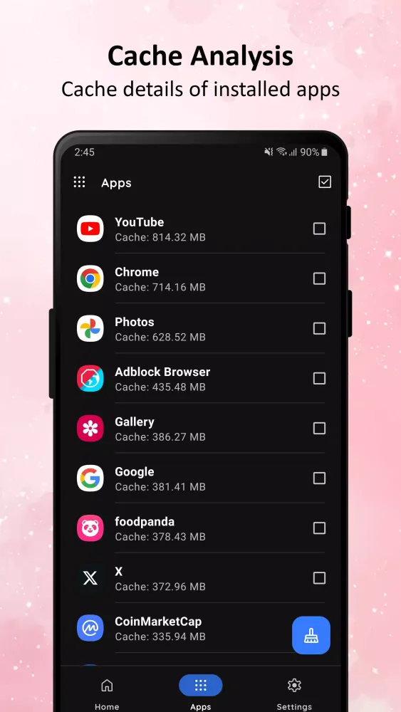 Cache Cleaner Screenshots