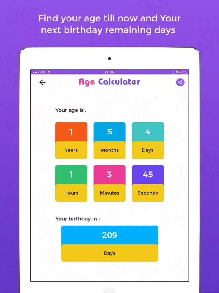 صور Age Calculator - Birthday Calculator iPad 