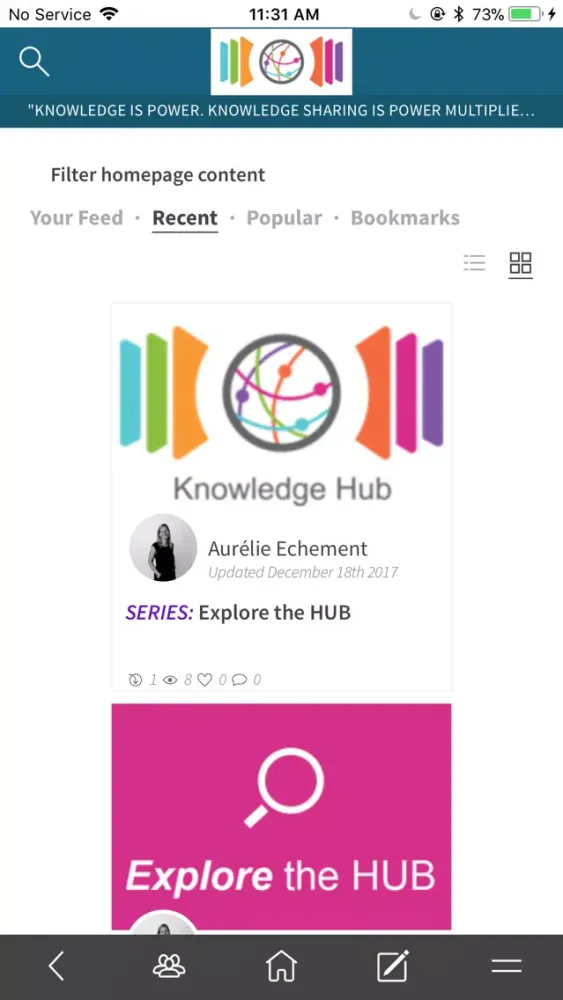 Ageas Knowledge HUB Screenshots