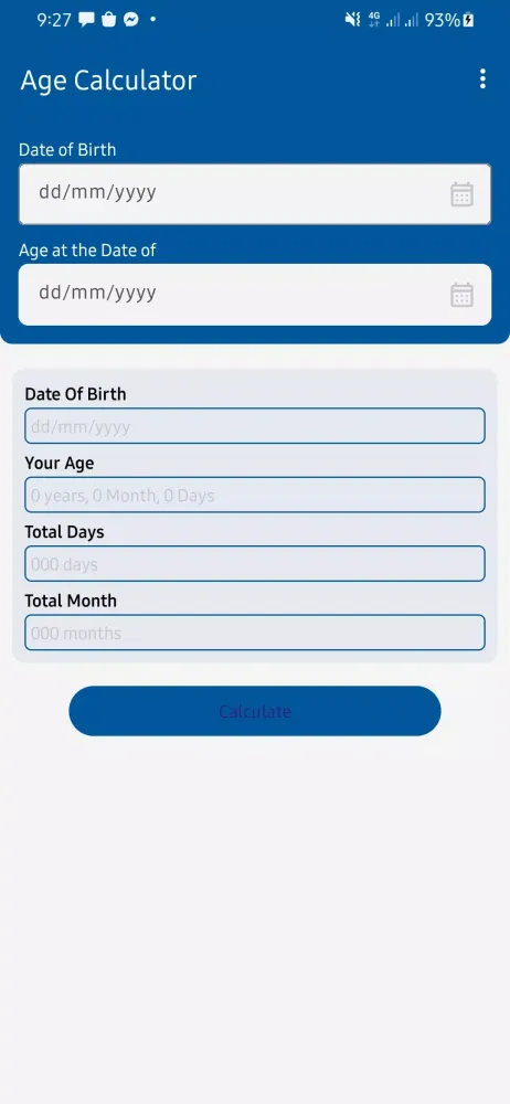 Age Calculator Screenshots
