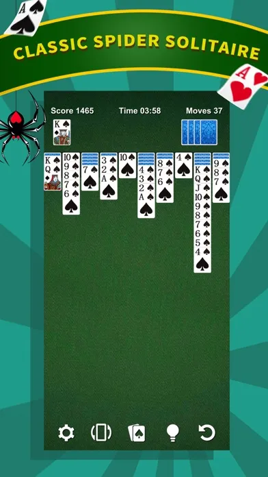 ภาพหน้าจอของ Spider Solitaire * Card Game