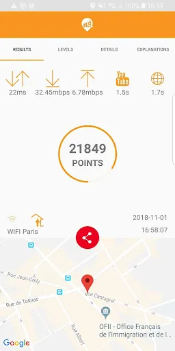 Capturas de pantalla de Mobile Network Quality Test