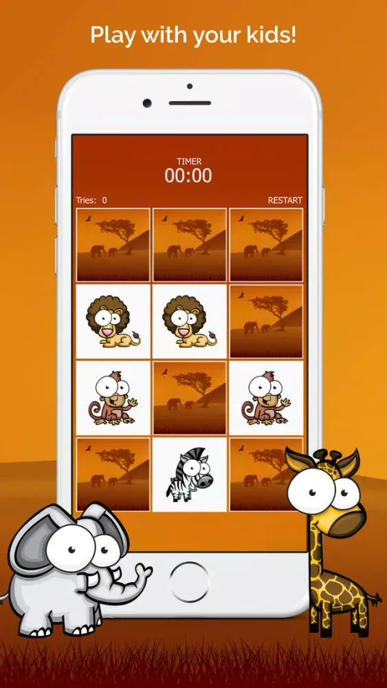 Capturas de tela do Safari . The Match Game