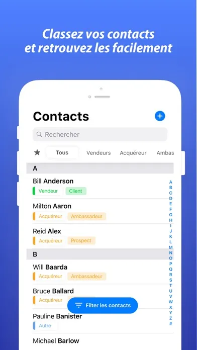 ภาพหน้าจอของ Contacts Immo CRM