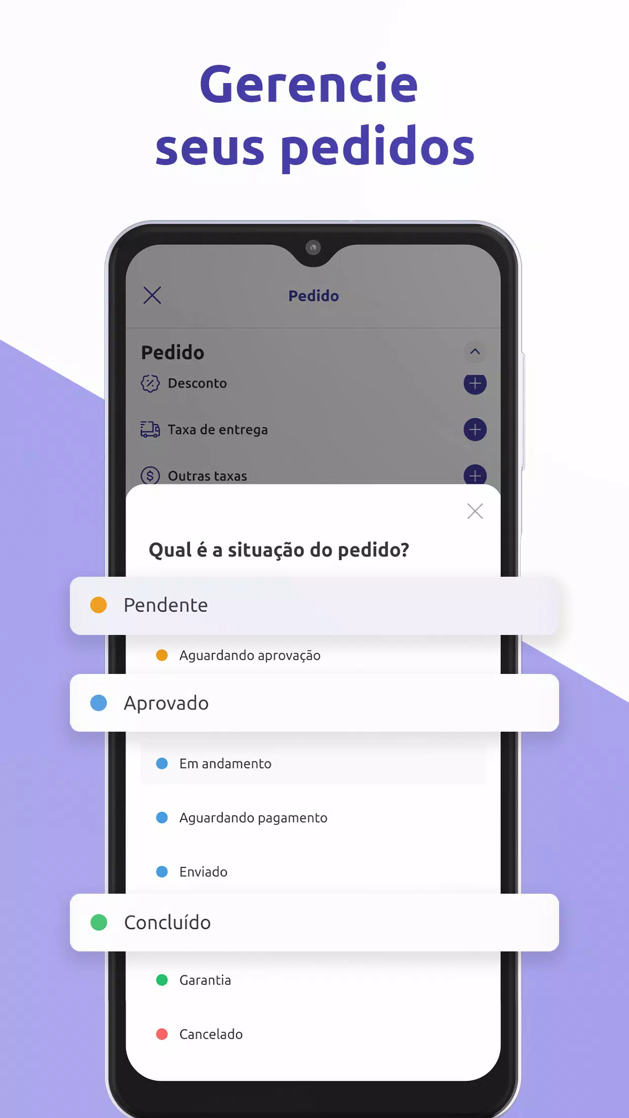 Gestão de orçamentos e pedidos Screenshots