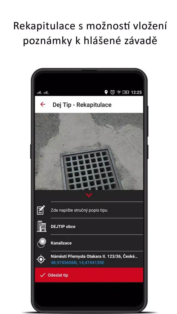 Hlášení závad – Dej Tip Screenshots