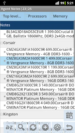 Zrzuty ekranu Agent Notes