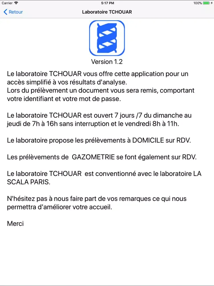 Capturas de pantalla de Laboratoire TCHOUAR iPad 