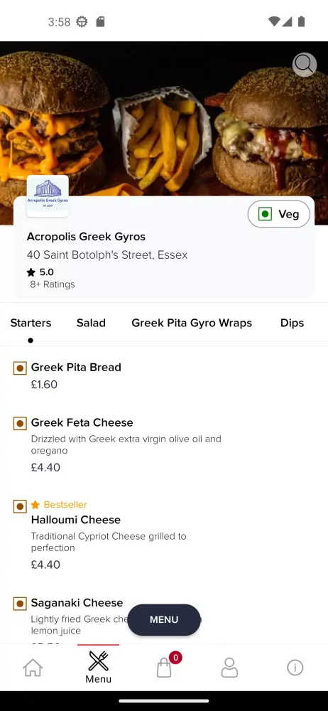 Captures d'écran de Acropolis Greek Gyros