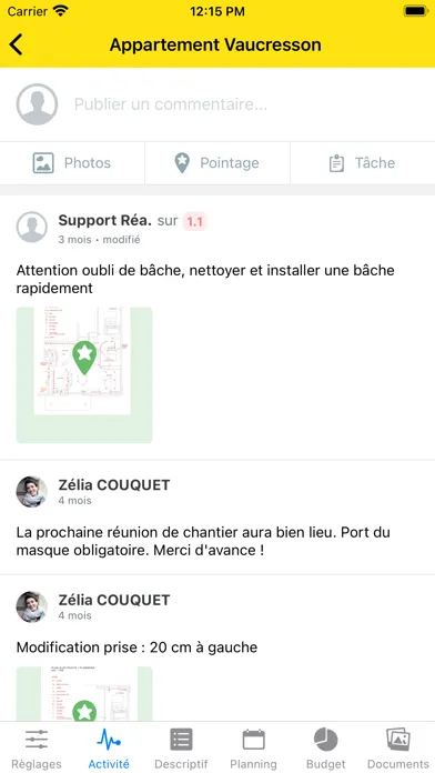 Captures d'écran de Réa.