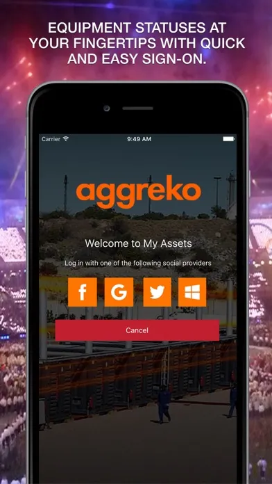 Zrzuty ekranu Aggreko Remote Monitoring 2.0