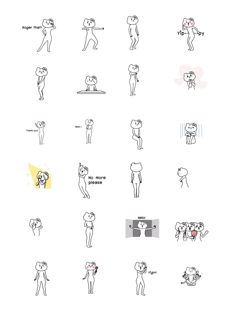 Capturas de tela do Aggressive Bear Betakkuma girl iPad 