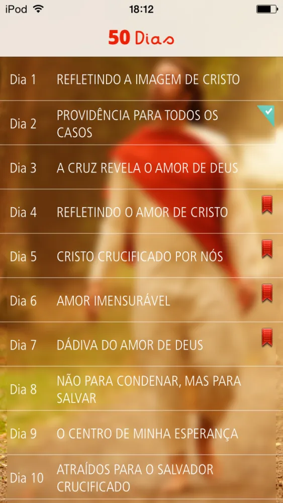 Capturas de pantalla de 50 dias transformados por Cristo