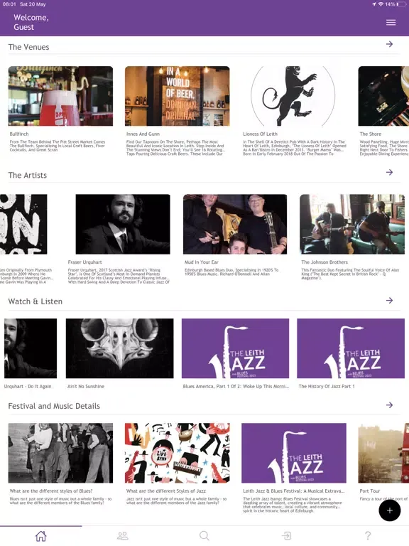 Скриншоты Leith Jazz & Blues Festival iPad 