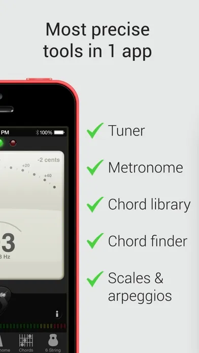 Captures d'écran de GuitarToolkit - tuner, metronome, chords & scales