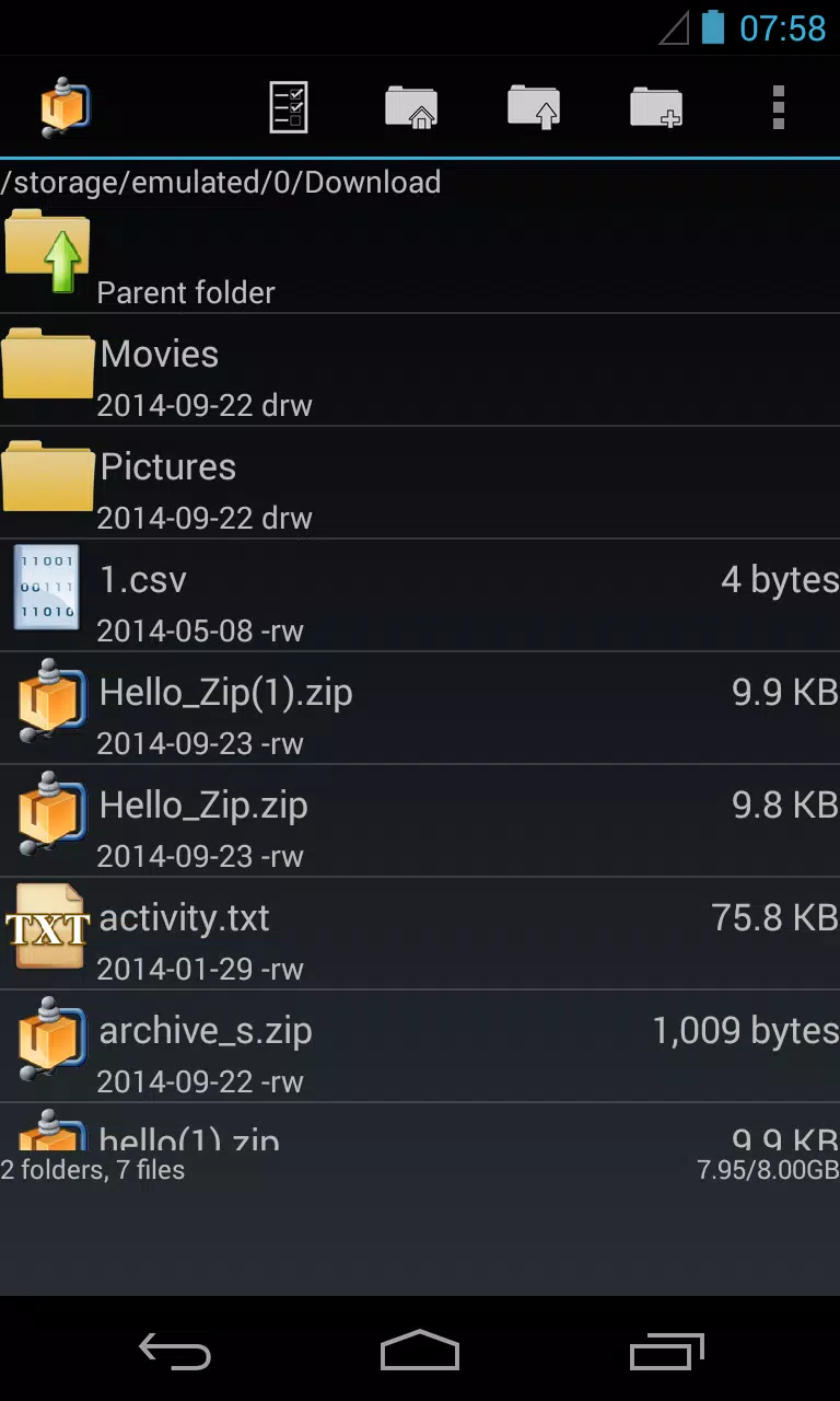 AndroZip File Manager Screenshots