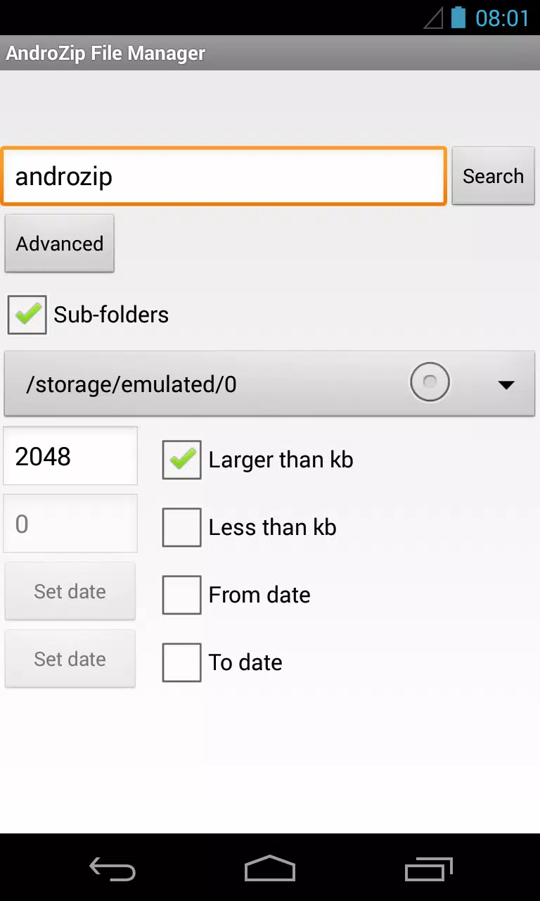 AndroZip File Manager Screenshots