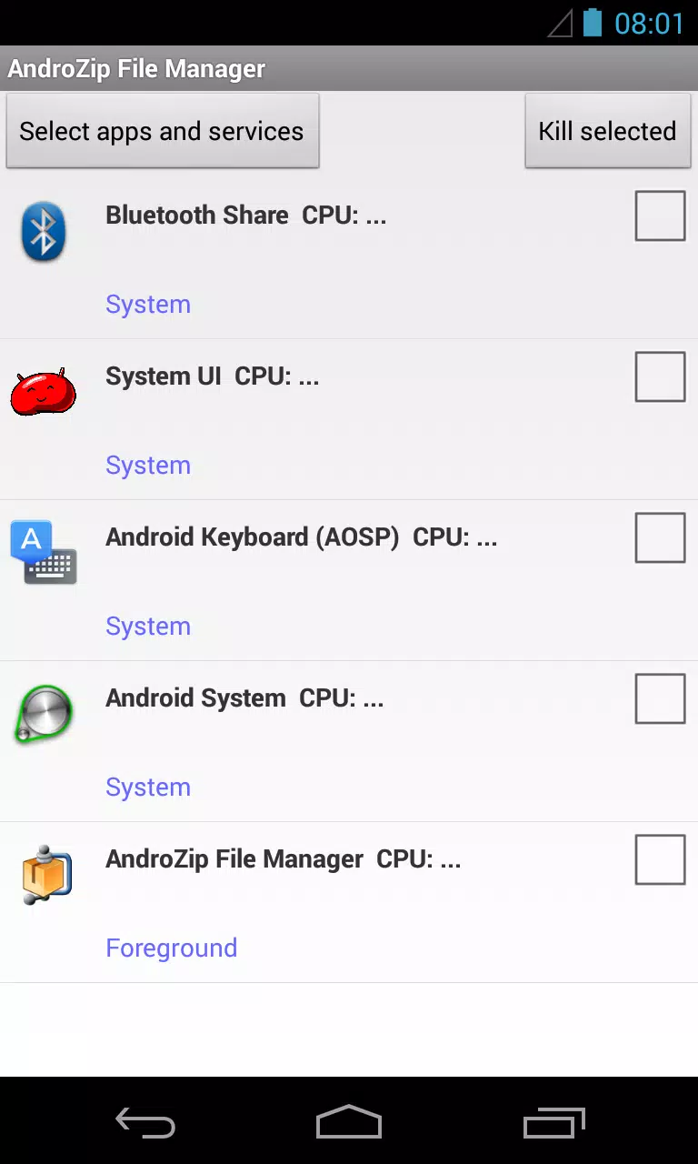 AndroZip File Manager Screenshots