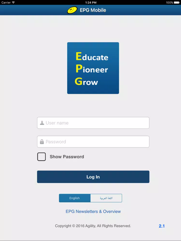 EPG Parent App iPad 应用截图