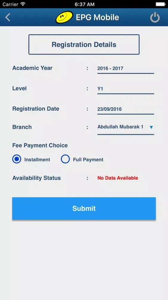 EPG Parent App スクリーンショット