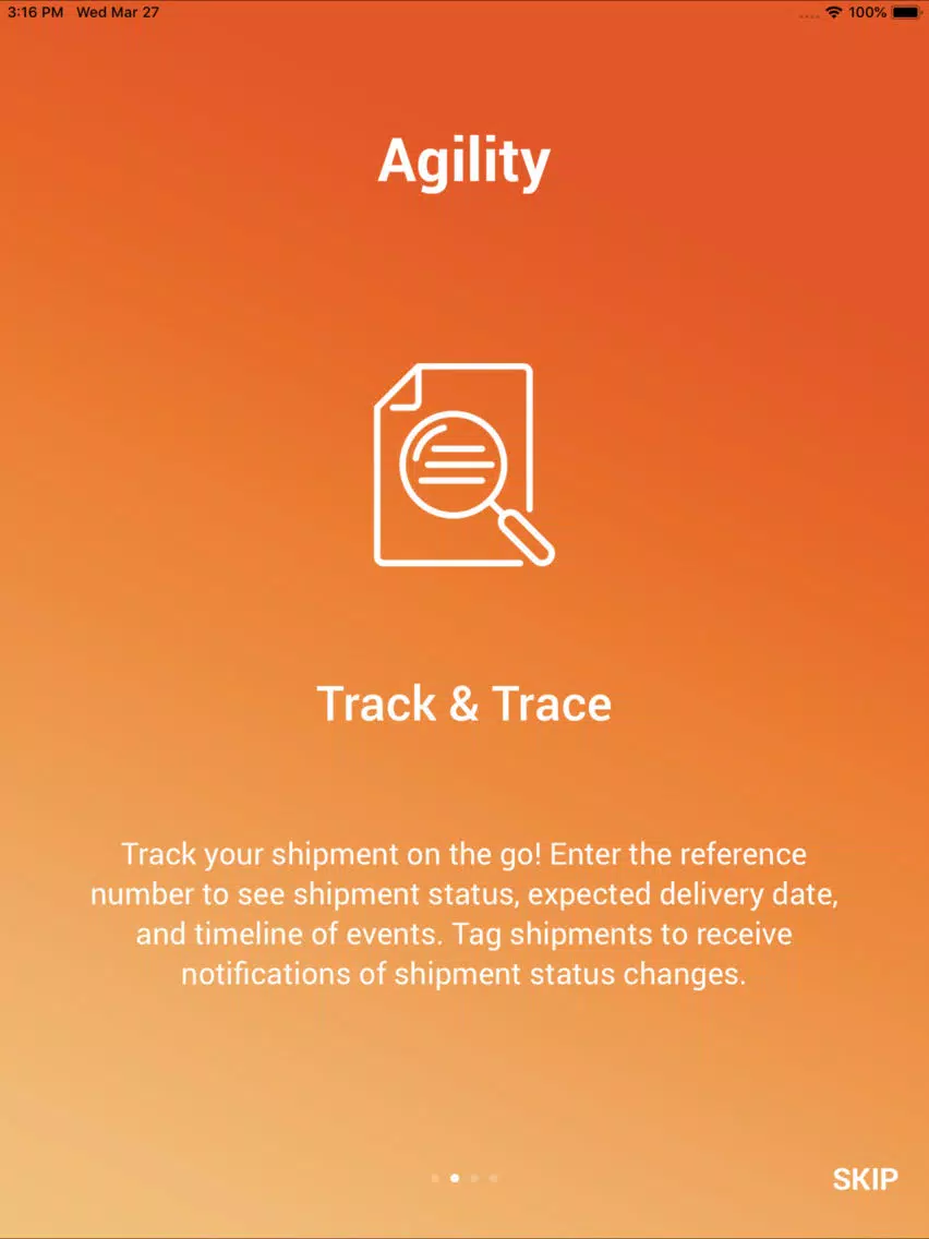 Скриншоты Agility Logistics iPad 