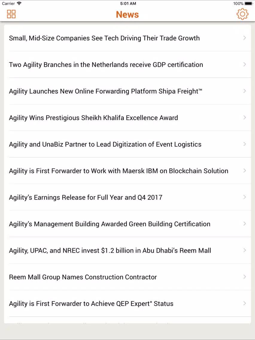 Скриншоты Agility Logistics iPad 