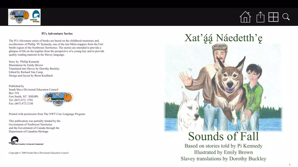 Tangkapan layar First Nations Storybook: Dene Yatie (Slavey)