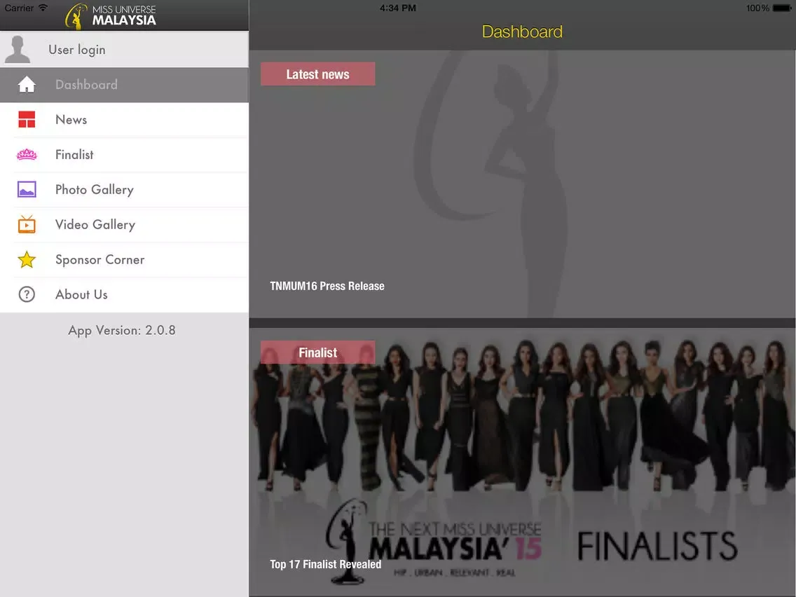 Zrzuty ekranu Miss Universe Malaysia iPad 