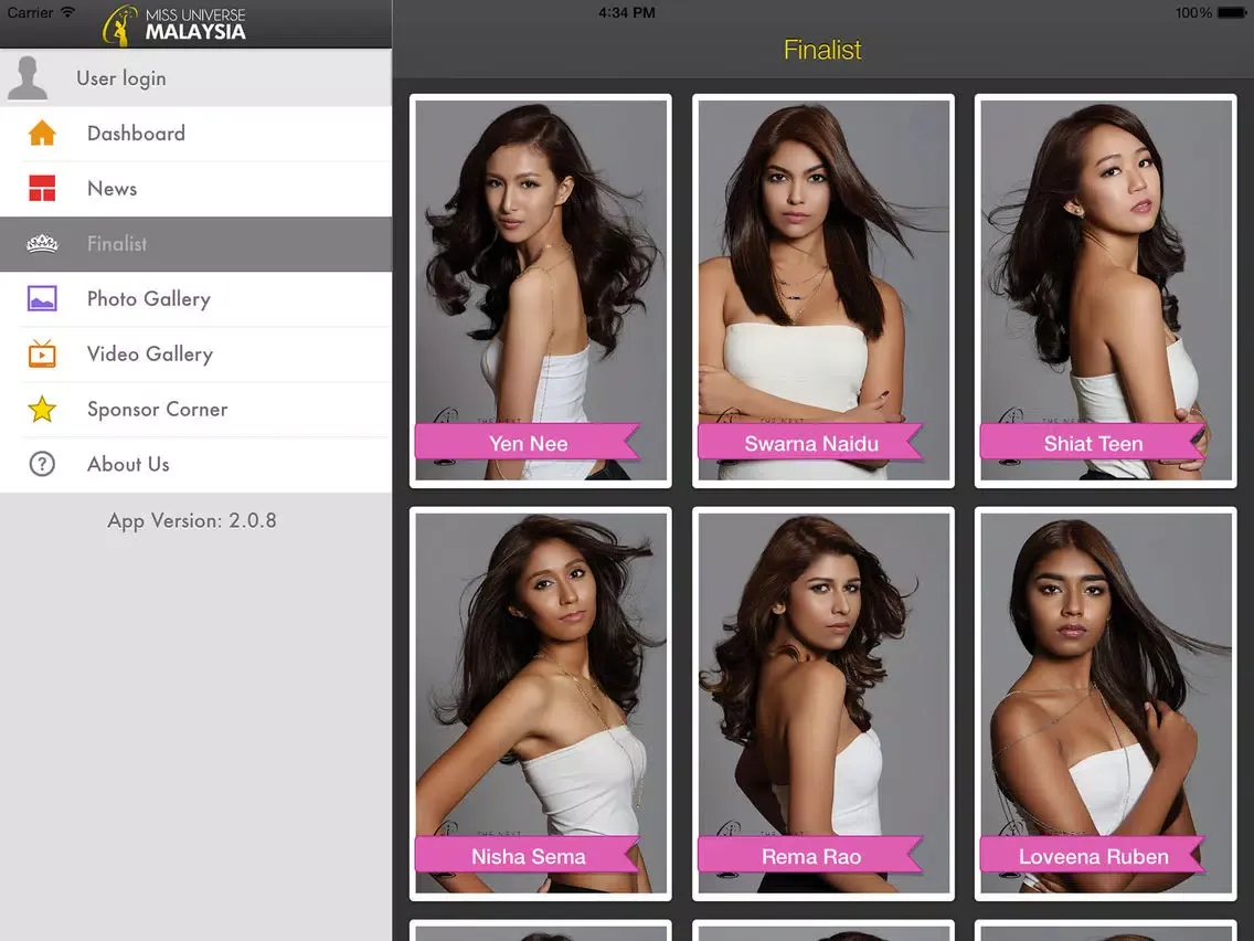 Zrzuty ekranu Miss Universe Malaysia iPad 