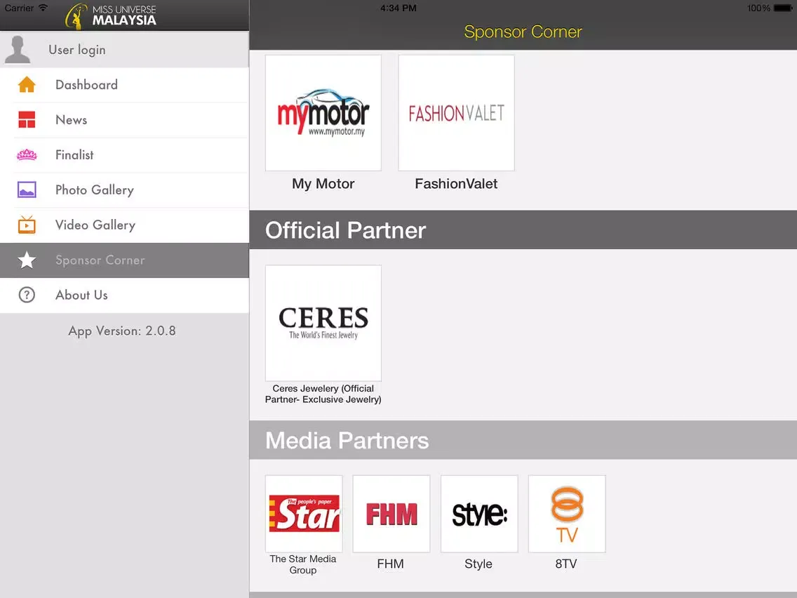 Zrzuty ekranu Miss Universe Malaysia iPad 