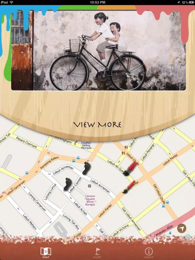 تصاویر Penang Offline Mural Map iPad 