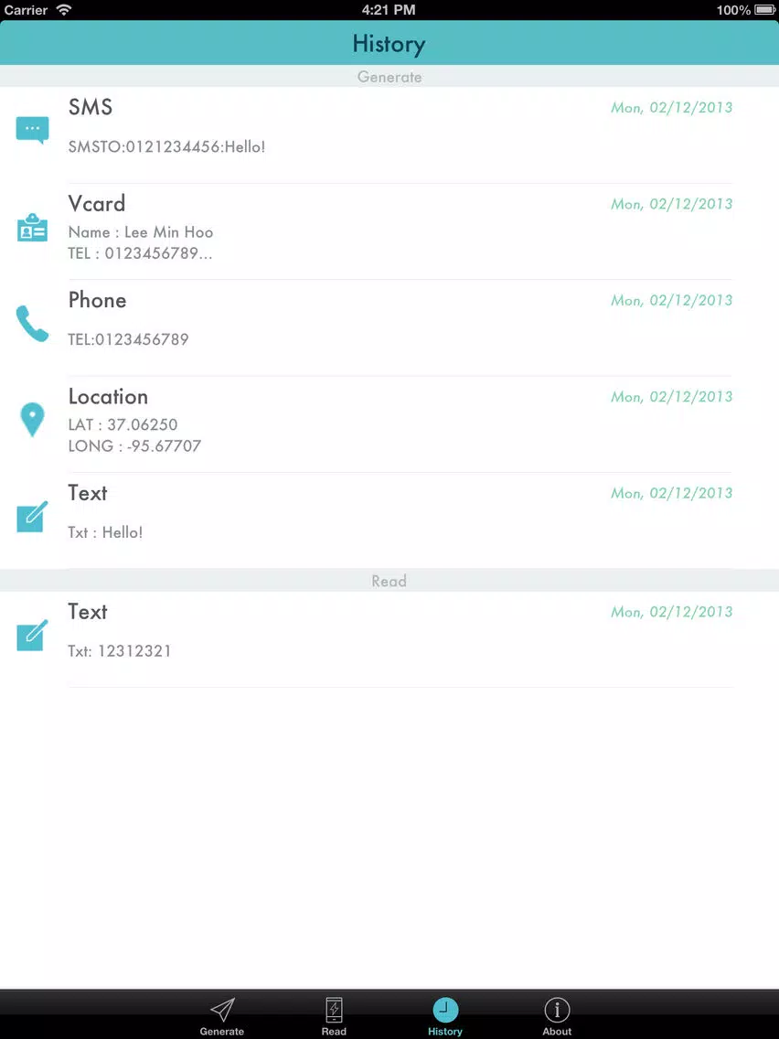 QRCode Creator, Buider & Reader iPad  Screenshots