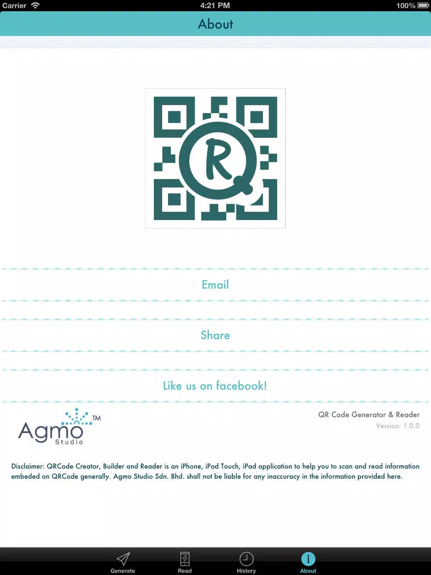 QRCode Creator, Buider & Reader iPad  Screenshots